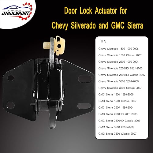 Miniatura 3 de Pestillo de puerta trasera Lowe de tercera puerta  Trasero izquierdo o trasero derecho  para Chevy Silverado GMC Sierra Extended Cab 1999-2007