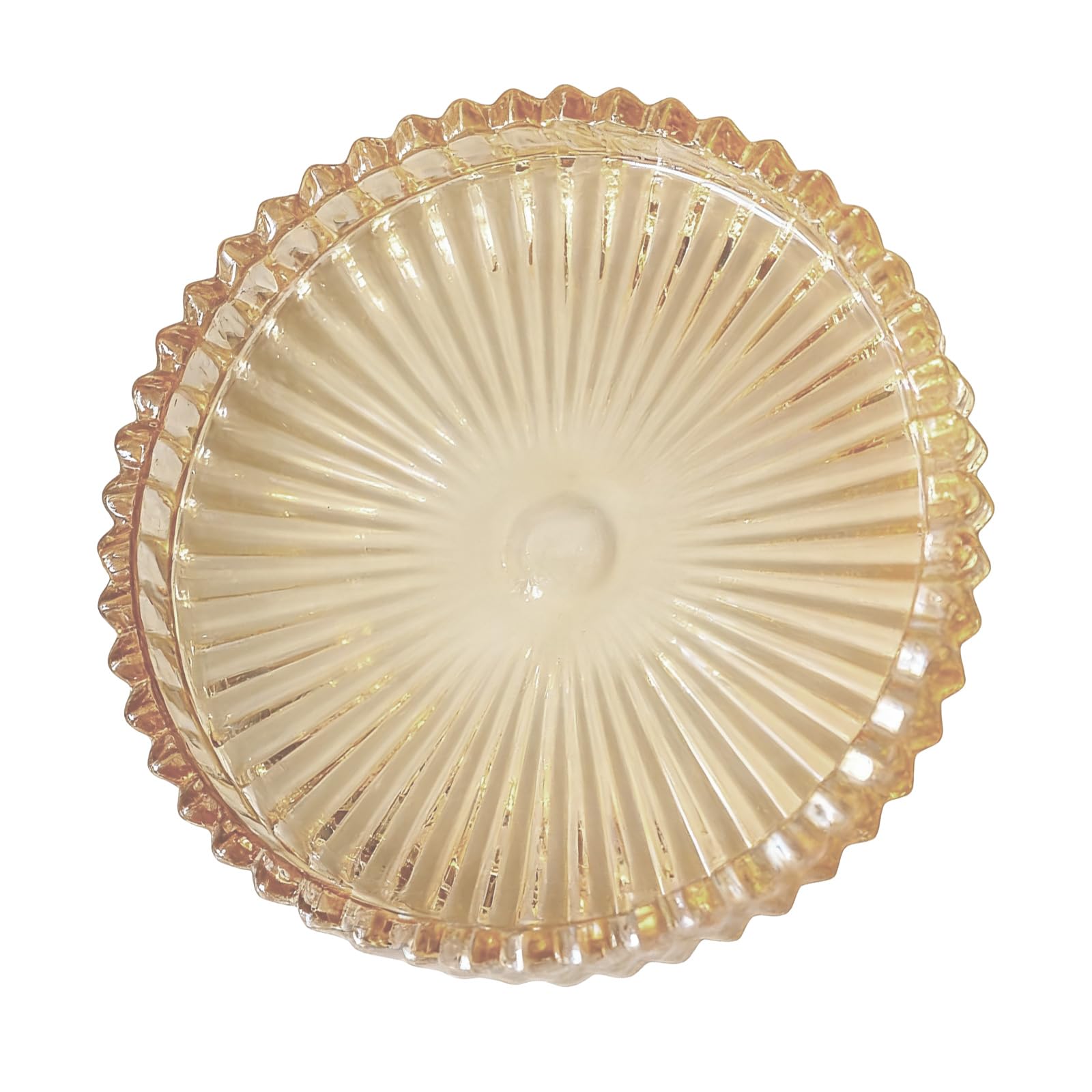 3.94 Inch Pillar Candle Holder, Glass Coaster Decorative Plate and Tray Centerpiece, Clear Glass Plate for Home Decoration, Decorative Stand