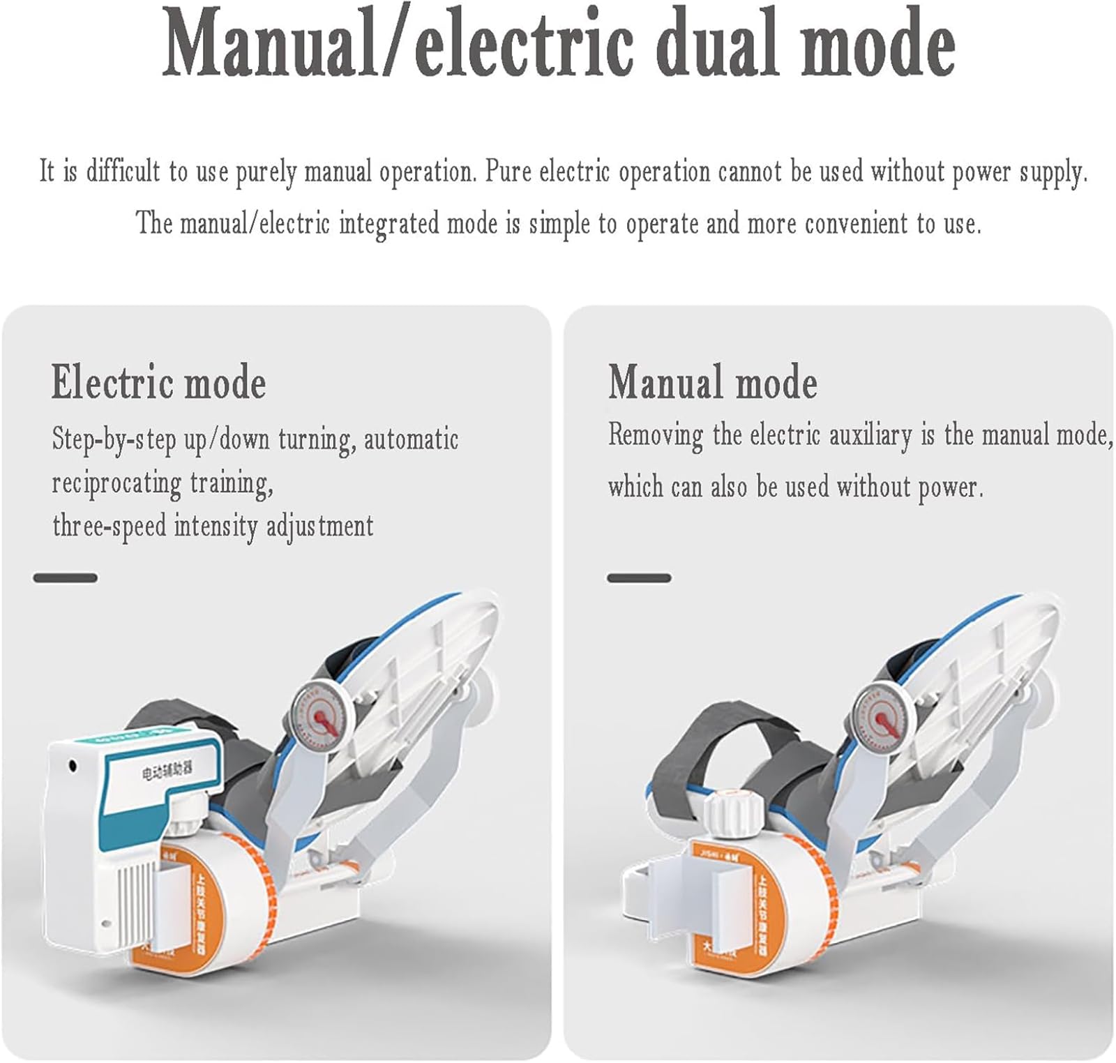 HZFAIGLL Electric Wrist Joint Rehabilitation Device, Manual/Electric Dual Mode, Static Traction Technology, Physiotherapy Auxiliary Equipment for Stroke and Fractures