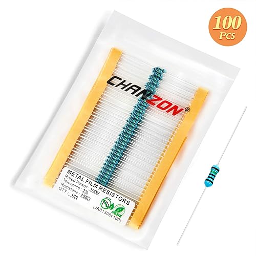 Vista 385 de Chanzon 100pcs 1/4W (0.25W) 33K Ω ohmios Resistencia fija de película metálica 0.01 ±1% Tolerancia 33KR MF Resistencias de orificio pasante