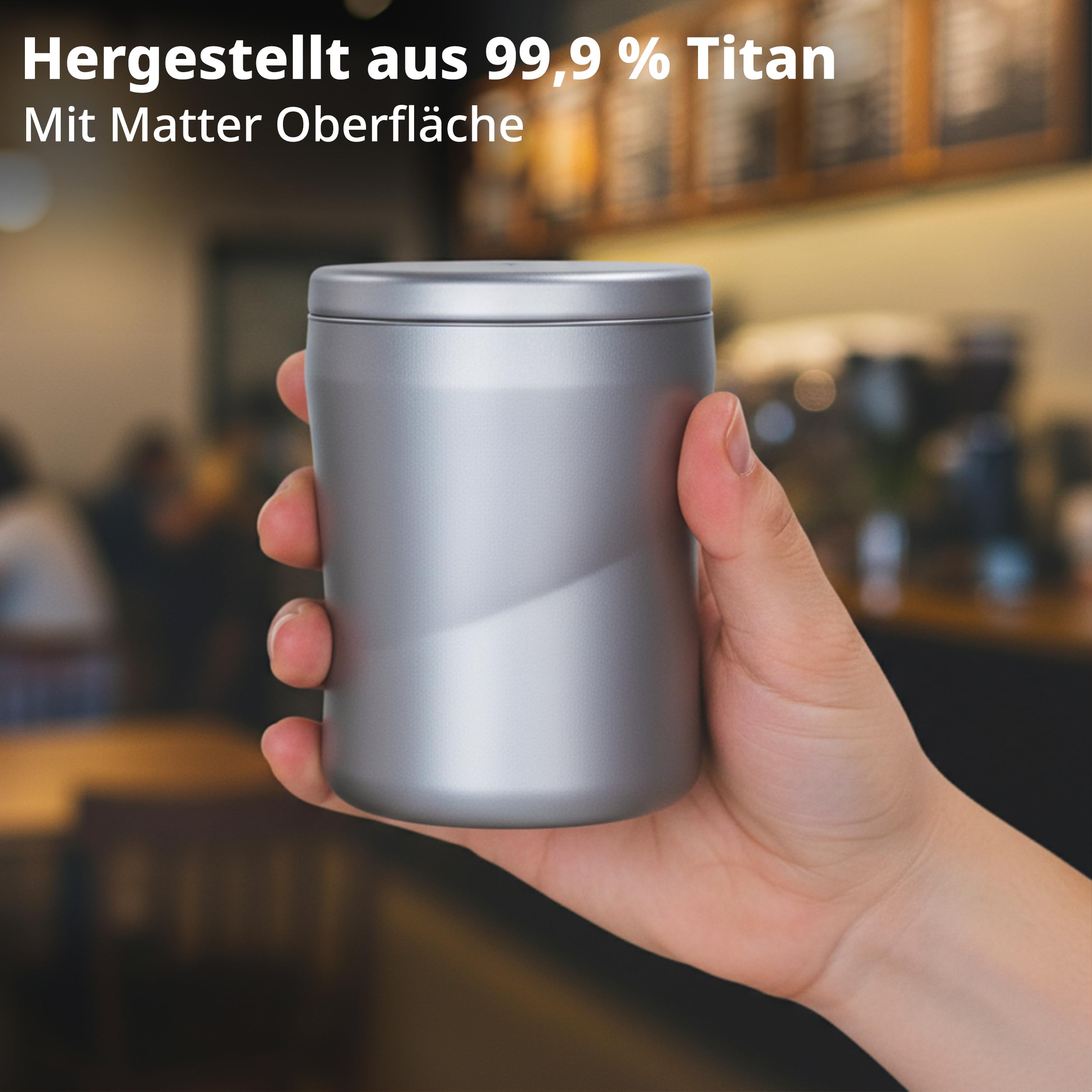 Keith Galaxy Doppelwand-Titanbecher - Isolierter Reise-Kaffeebecher mit Deckel | Wärmeisolierung für heiße und kalte Getränke | bester Reisebecher für Büro und Außeneinsatz | Wespengröße 220ml
