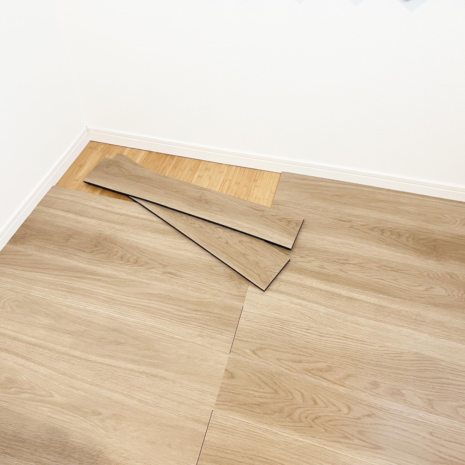 Amazon.co.jp: ピアリビング フロアタイル 防音 木目調