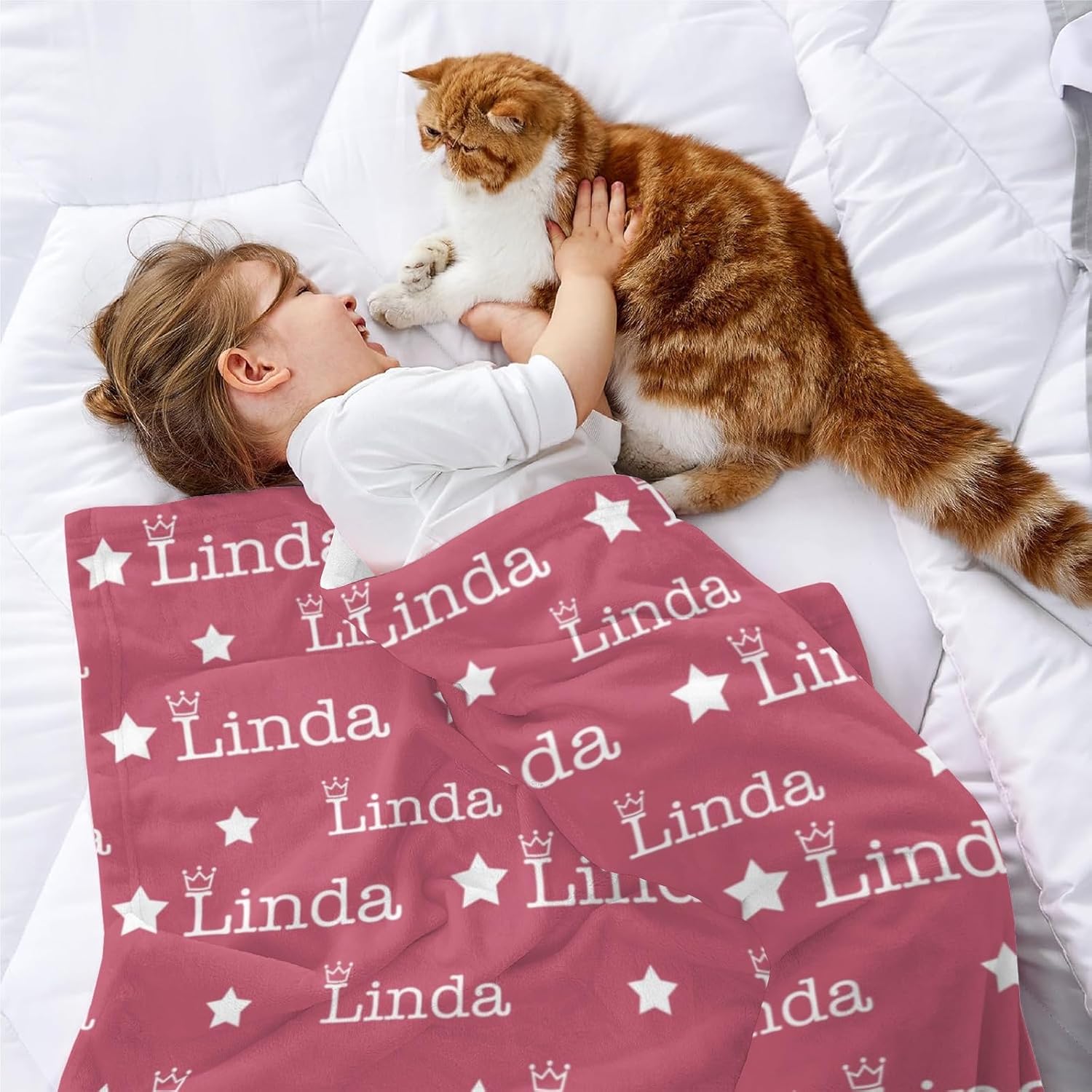Personalized Blanket for Baby Kids, Custom Name Blanket for Kids, Babies & Adults, Custom Baby Blanket, Unique Baby Gifts for Birthday Christmas