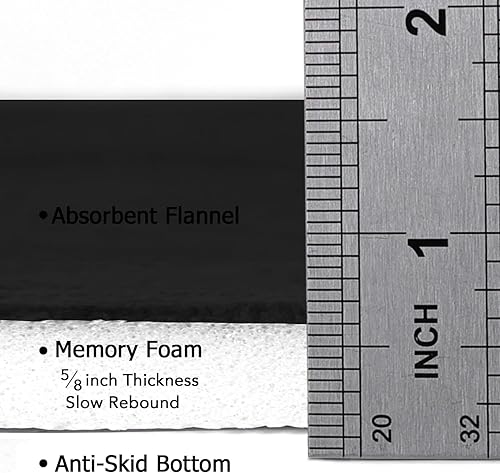 Vista 78 de Flamingo P Tapete de baño de espuma viscoelástica, extra largo, antideslizante, absorbente de agua, grueso, suave, lavable, 47 x 17 pulgadas