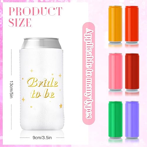 Miniatura 2 de 12 fundas para latas de despedida de soltera, diseño de vaquera, delgadas, para despedida de soltera, para despedida de soltera, para novias, con