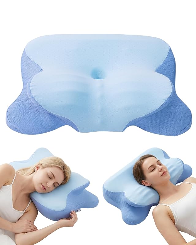 Cervical Neck Pillow for Sleeping Ergonomic Contour Memory Foam Pillow for Neck Pain Relief Neck Pillow for Back
