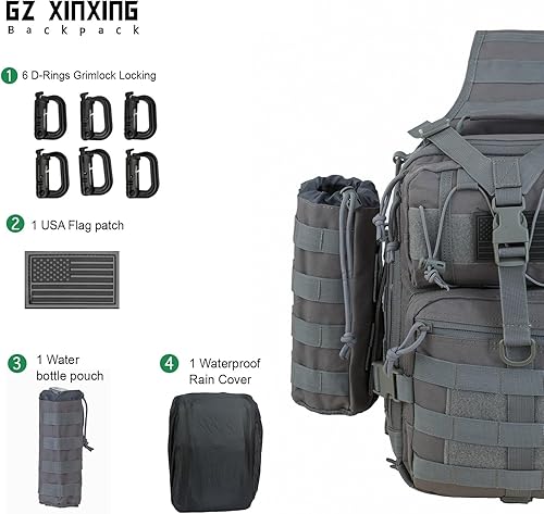 Miniatura 2 de GZ XINXING - Mochila militar de hombro con arnés táctico Bolsas de rango de asalto de EDC