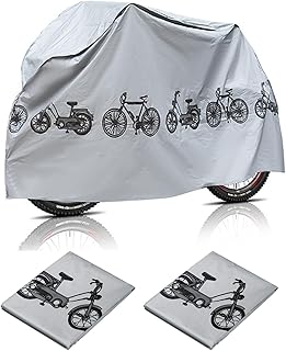 SOOFAM 2 PCS Bike Cover，Waterproof Dustproof Bicycle Covers for Indoor and Outdoor，Universal Rain Sun UV Dust Wind Proof for Mountain Road Electric Bike，Bicycle Protective Cover.