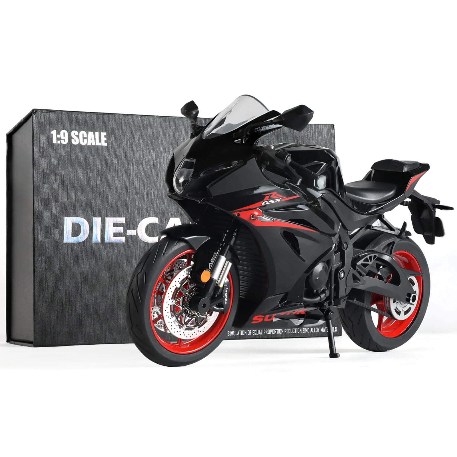 Risopen 1:12 Motorcycle Model Toy for BMW S1000RR Metal Die-cast with Plastic Motorcycle Model No Assembly Required Mini Finished Moto Gift for Adult(White) — view 11