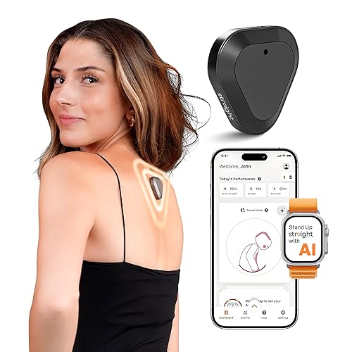 Miniatura 9 de Straight Plus - Dispositivo de entrenamiento corrector de postura alimentado por IA (collar incluido) - Soporte de enderezador de espalda