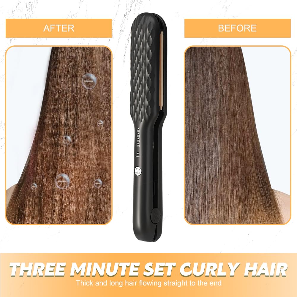 KQWVZKreppeisen Für Die Haare, 35W PTC-Keramik Kreppeisen Mit 4 Temperaturstufen Für Voluminisierendes Haar, Schnelle Erwärmung, Wellenstab, Volumen-Mais-Styling-Werkzeug