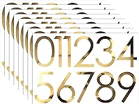 Vista 9 de Zonon 88 piezas de 8 hojas de calcomanías de vinilo para buzón, números autoadhesivos, impermeables, para buzones, ventanas, puertas, automóviles