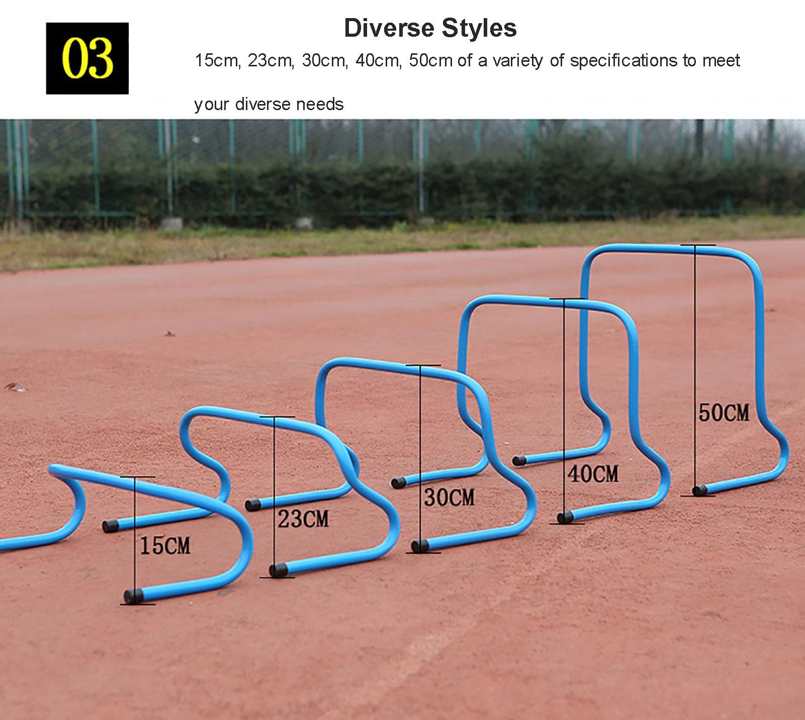 Agility-Trainingshürden, 5er-Set, gut sichtbare Geschwindigkeitsausdauer-Übungsausrüstung for den Innen- und Außenbereich for Leichtathletik, Zäune for die Kondition von Sportmannschaften und das Trai