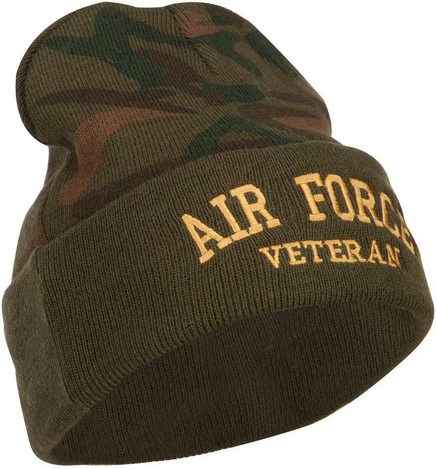 e4Hats.com Air Force Veteran Letters Embroidered Camo Beanie