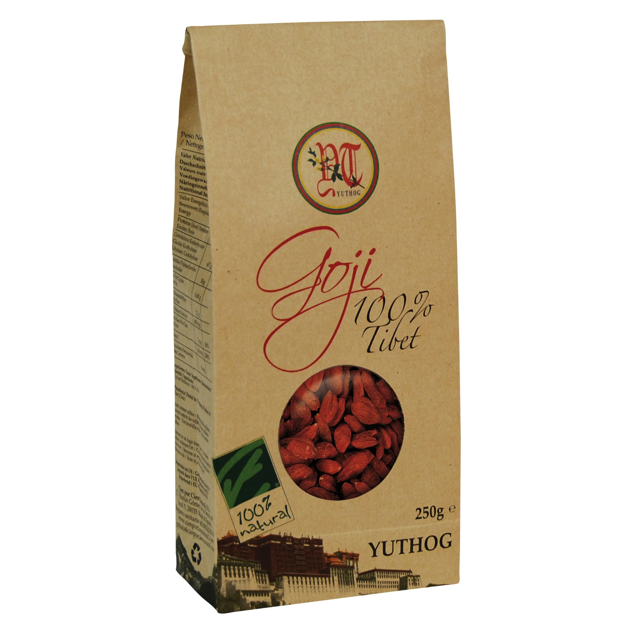 Bayas Goji Yuthog - 100% Tibetanas - 250 grs - Ricas en Vitaminas y Minerales - Recolectadas Artesanalmente - Variedad Lycium Barbarum - Energía y Vitalidad Natural - 100% Natural