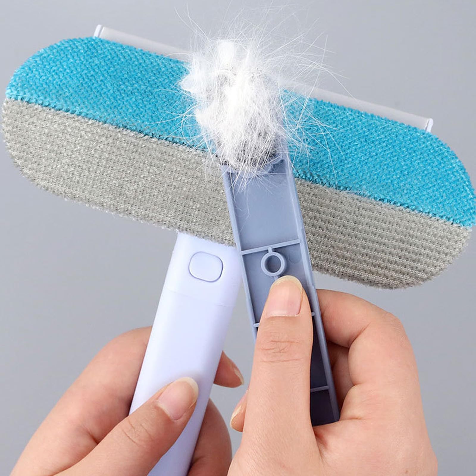 Removedor de pelo de mascotas 4 en 1, herramienta multifuncional para eliminar pelos con mango extralargo, eficiente cepillo de pelo de mascotas para perros y gatos, elimina el pelo de muebles