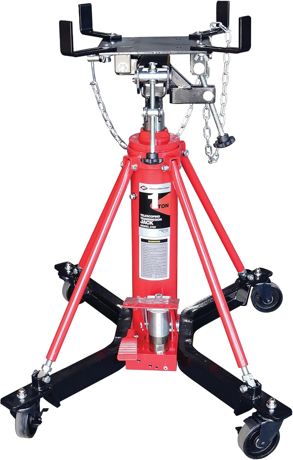 AFF Telescoping Transmission Jack - Truck Transmission Floor Jack with Universal Head and Wide Base (Multiple Weight Capacities)
