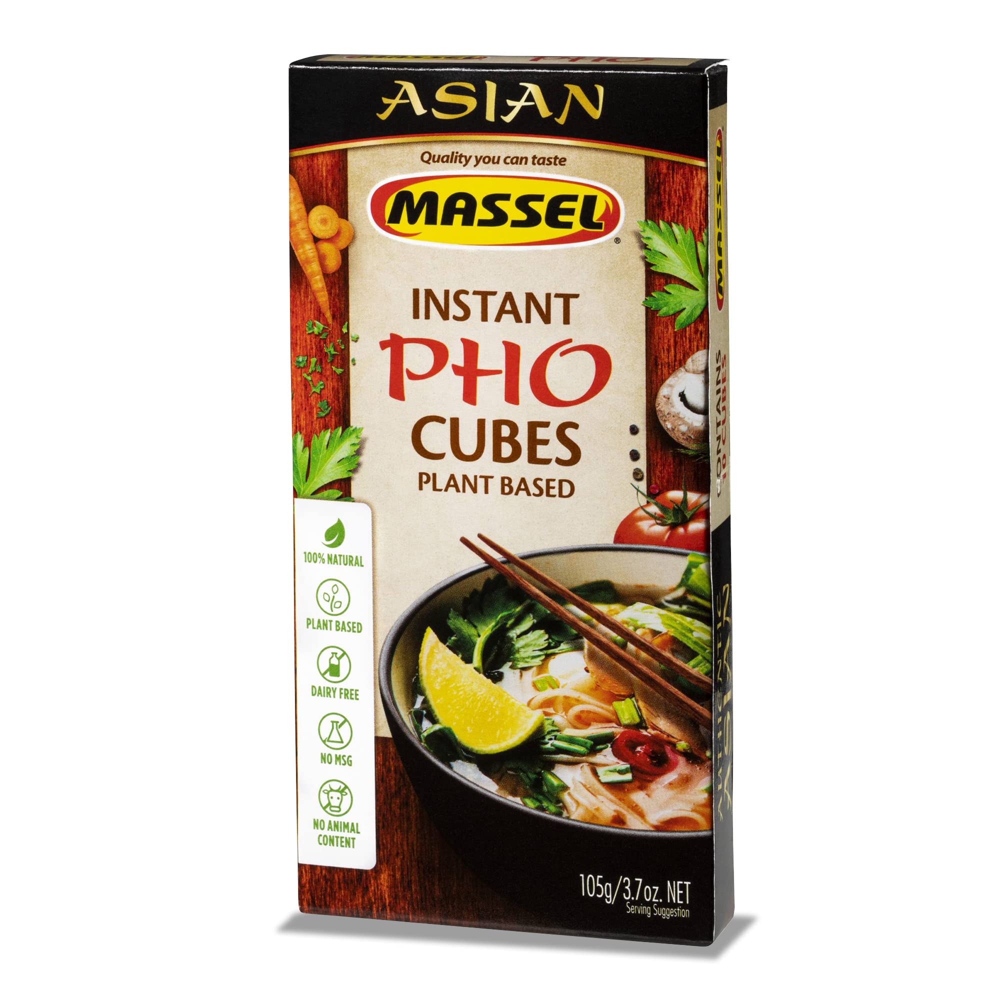 Massel Cubos asiáticos caldo instantáneo sin gluten sabor pho paquete 6 x 105 g