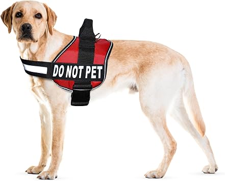 Doggie Stylz Dog Harness with DO NOT PET Patches No Pull Service Dog Vest and Service Animal Vest for Dogs Adjustable Gentle Leader for Dogs Reflective, Heavy-Duty for Training and Walking