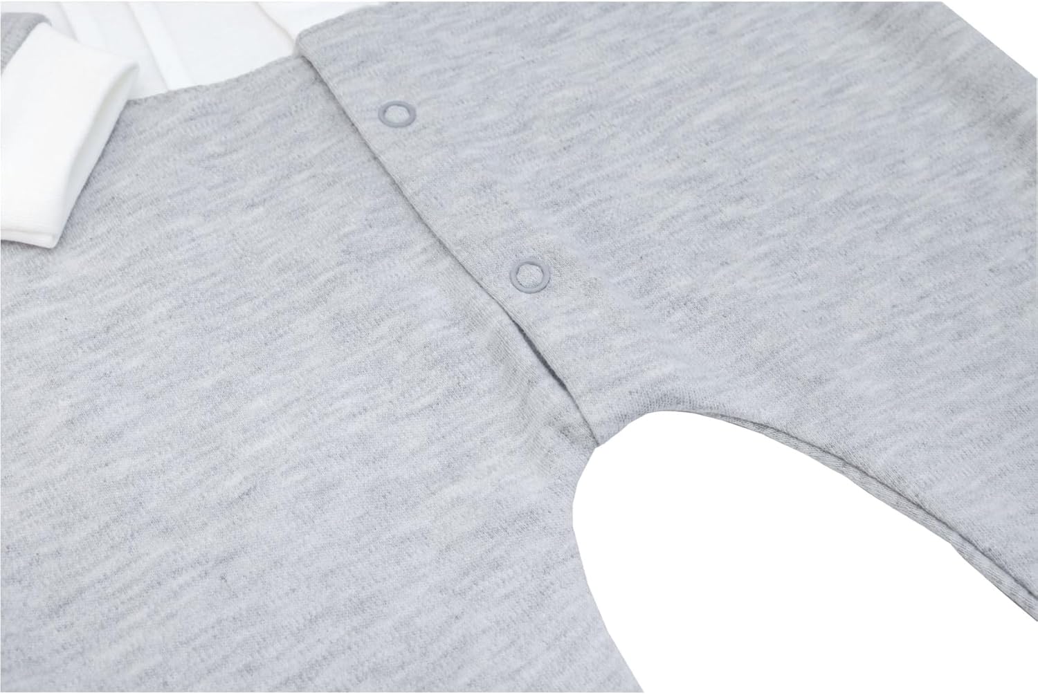 Lilax Baby Boy Gentleman Tuxedo Footie, Christmas Holiday Outfit with Bow Tie, Formal Wedding Long Sleeve Rompers - Image 6