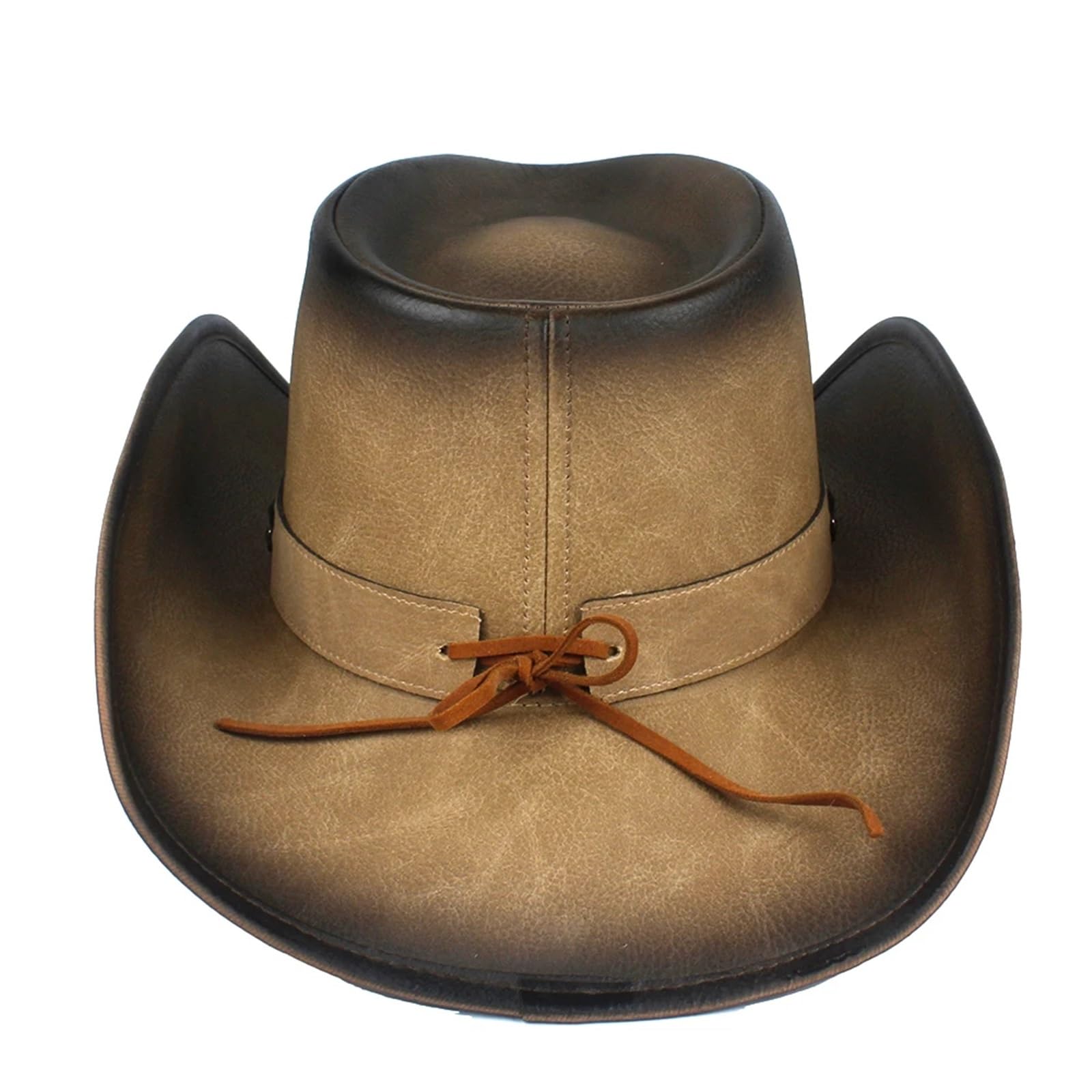 Sombrero Vaquero Hombre Sombrero de Vaquero Occidental Cuero for Hombre, Gorras Jazz for Caballero, Talla 58-59CM
