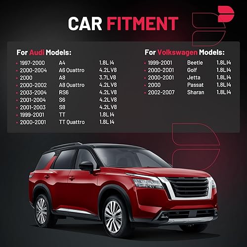 Miniatura 10 de BDFHYK Paquete de 4 bobinas de encendido UF716 compatibles con Audi, compatible con Volkswagen 1.4L 1.8L 2.0L 2.5L 2.9L 3.0L 4.0L L4 L5 V6 V8