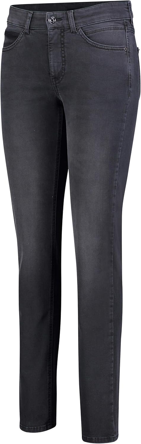 MAC straight fit jeans met labelpatch model 'Angela' in zwart online kopen | P&C