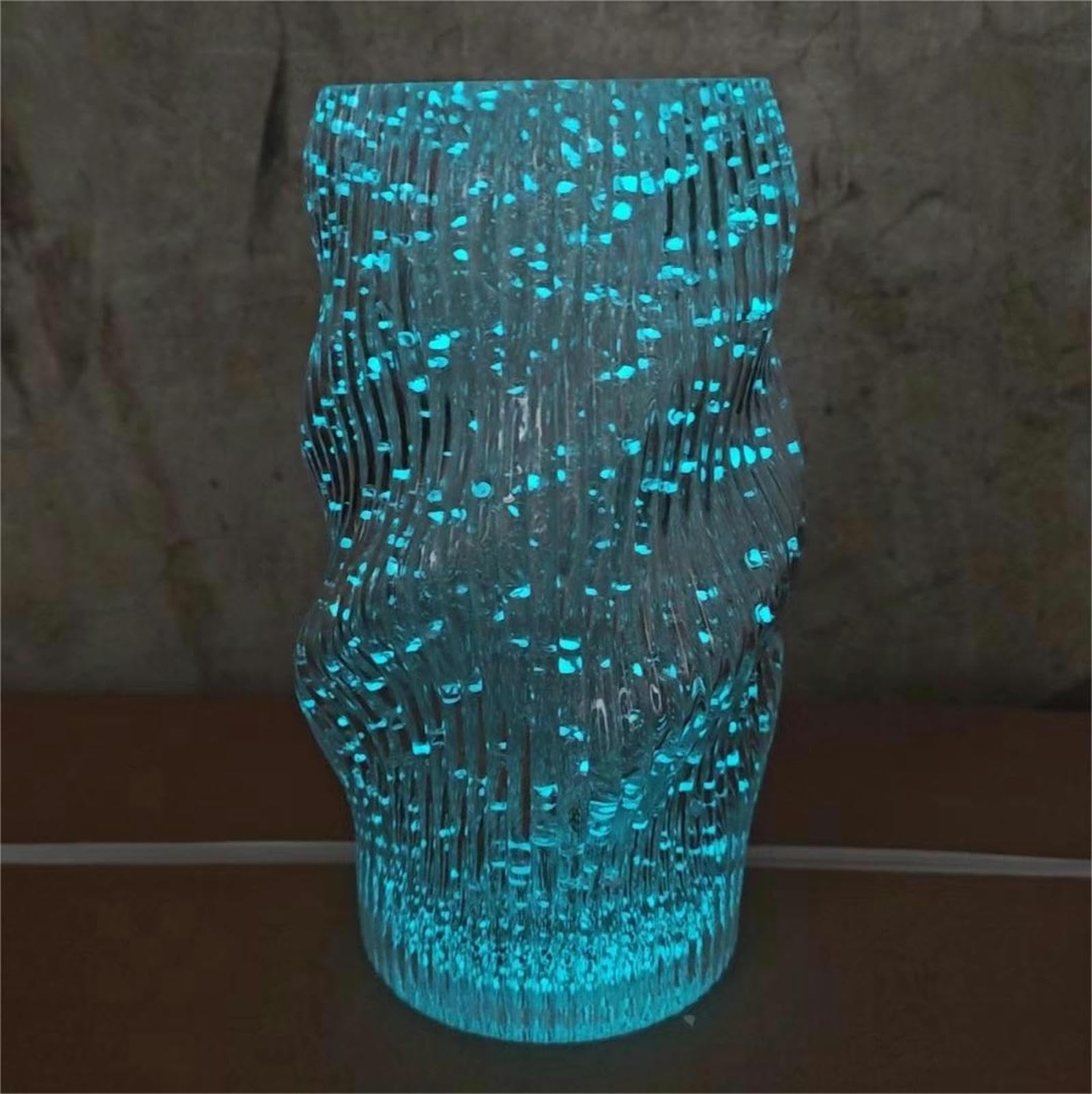 Vase en verre lumineux hydroponique au design minimaliste haut de gamme