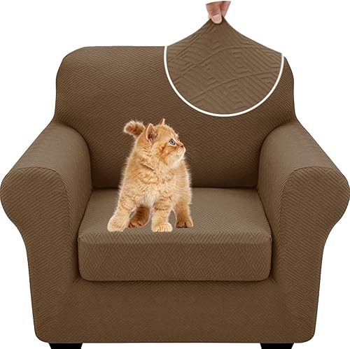 Miniatura 79 de XINEAGE - Fundas para sofá de 3 piezas, para sofá de 2 cojines extragrandes, funda súper elástica para sofá de 2 asientos, funda universal para sofá