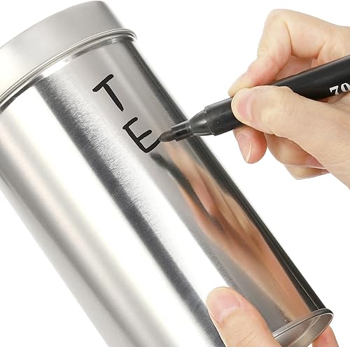 Miniatura 4 de Yesland Paquete de 8 recipientes de té con tapas dobles herméticas, organizador de almacenamiento de té de 33 onzas líquidas, caja redonda de hojas