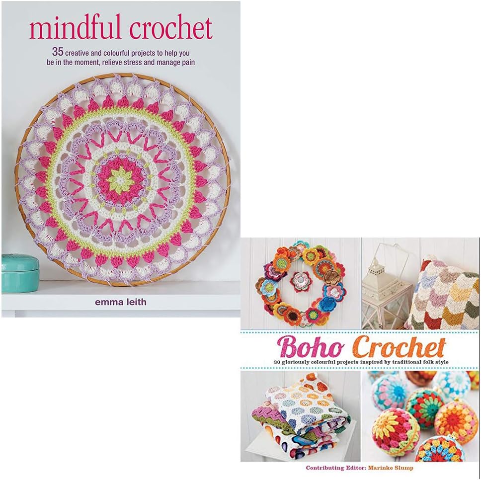 Mindful Crochet, Boho Crochet 2 Books Collection Set