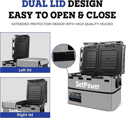 Miniatura 2 de Setpower Cubierta protectora aislada de 55L para refrigerador de coche PT55, cubierta de refrigerador portátil de 12 voltios