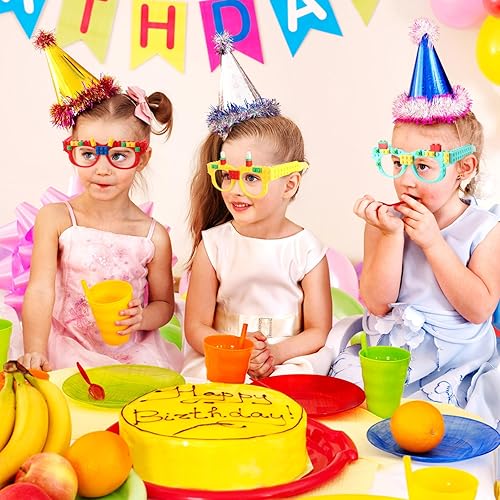 Miniatura 5 de Hxezoc 12 Pcs DIY Building Bricks Glasses Building Blocks Games for Kids Creative Building Block Birthday Party Supplies