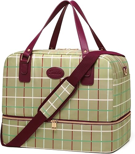 Bolsas de fin de semana para mujer bolsa grande para la noche bolsa de viaje pequeña con compartimento para zapatos bolsa de mano con manga de