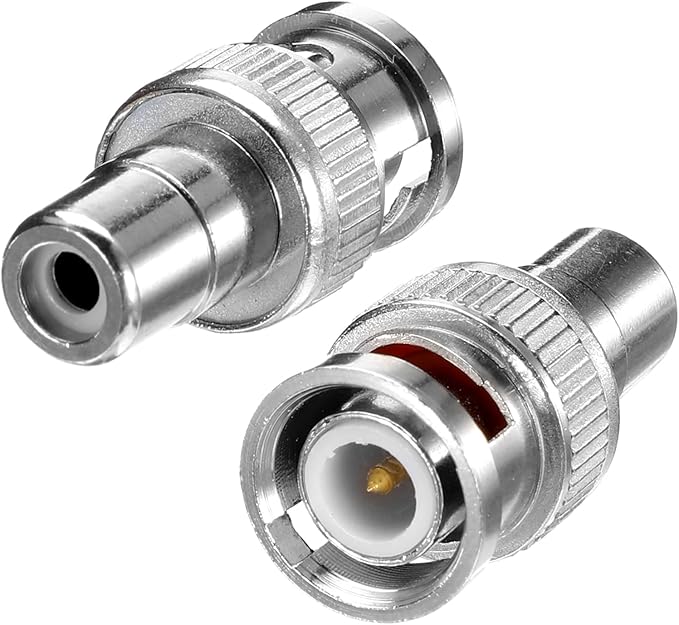 4 Adaptadores BNC Macho a RCA Hembra Coaxial miniatura 3