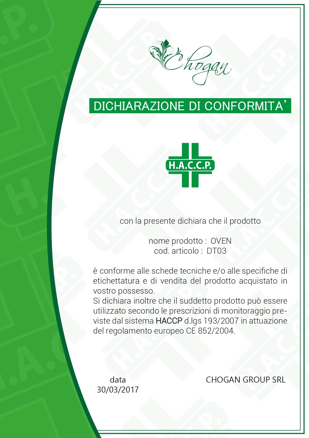 chogan OVEN Sgrassante decarbonizzante (750 ML)