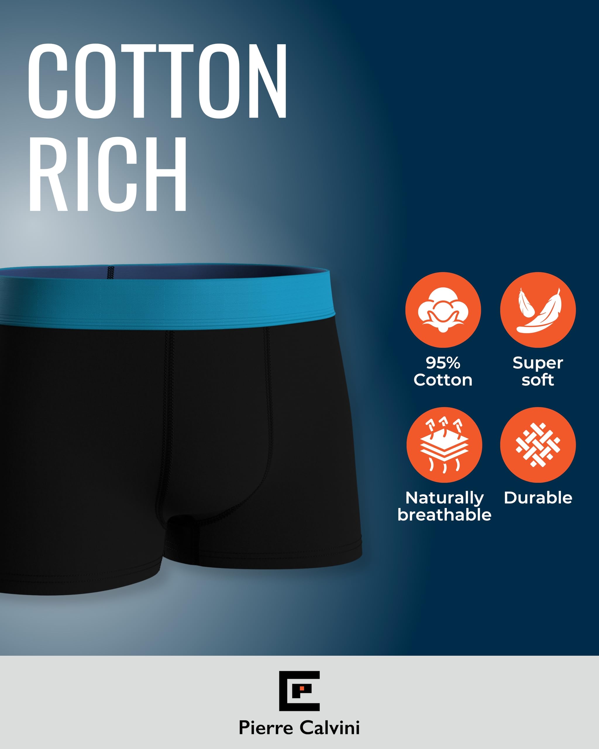 Pierre Calvini Boys Boxers (12 Pack) - Comfortable Cotton Rich Boys Boxer Shorts - Soft Anti Chafing Hipster Boys Underwear - Multipack Kids Boxers Briefs (5-13 Years)