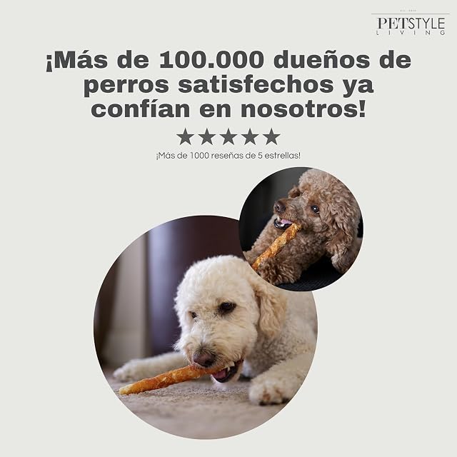 Foto 8 de 8 de Petstyle Living Palitos de Masticar con Pollo y Carne - Snacks para Perros - 20 cm - Pack 20 Unidades