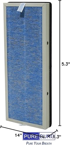 Miniatura 8 de PUREBURG Juego de filtros de repuesto compatibles con Membrane Solutions MS18 Purificador de aire, paquete de 2 unidades H13 HEPA de 4 etapas de