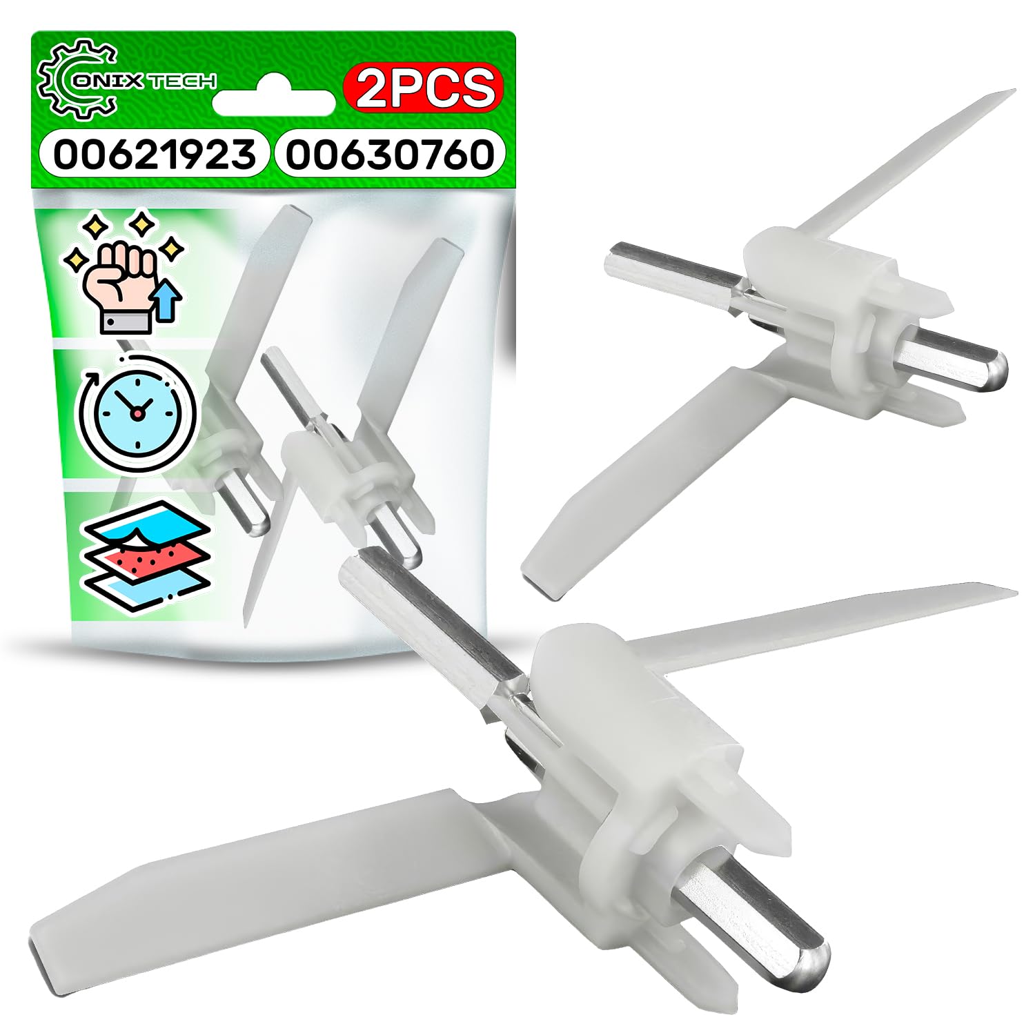 ONIX TECH 2 Piezas Soporte para Discos de Robot de Cocina con Funda de Plástico 162 mm con Código Original 00621923 00630760 621923 630760 para Bosch MUM5