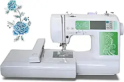 Máquina de Bordar, 110 V-220 V/45 W, 650 Pontos por Minuto, Maquina de Bordar, com Dois Bastidores de Bordado, com 96 Padrões Integrados