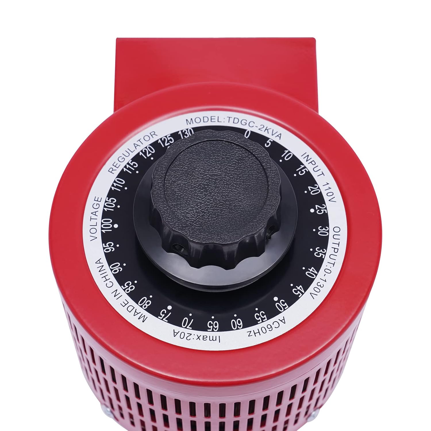 Variable Transformer, 2000 VA 110V 60 Hz. variac Variable Transformer 0-130 Volt Adjustable Output Variable AC Voltage Regulator, Red