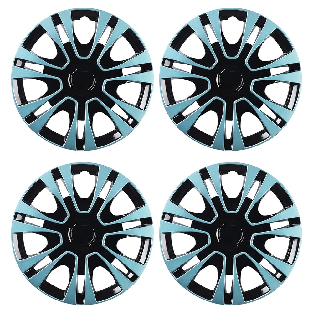 Light Blue Hubcap Wheel Cover Replacement Kit 15" Hub Caps Wheel Rim Cover Car Exterior Accessories Pack of 4, 15 Inches