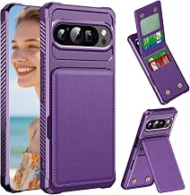 CCSmall for Google Pixel 10/10 Pro Wallet Case Card Holder ZM Purple | Luxury Folio Leather Wallet Cover, TPU Bumper Women Men Phone Case for Google Pixel 10 /10 Pro ZM