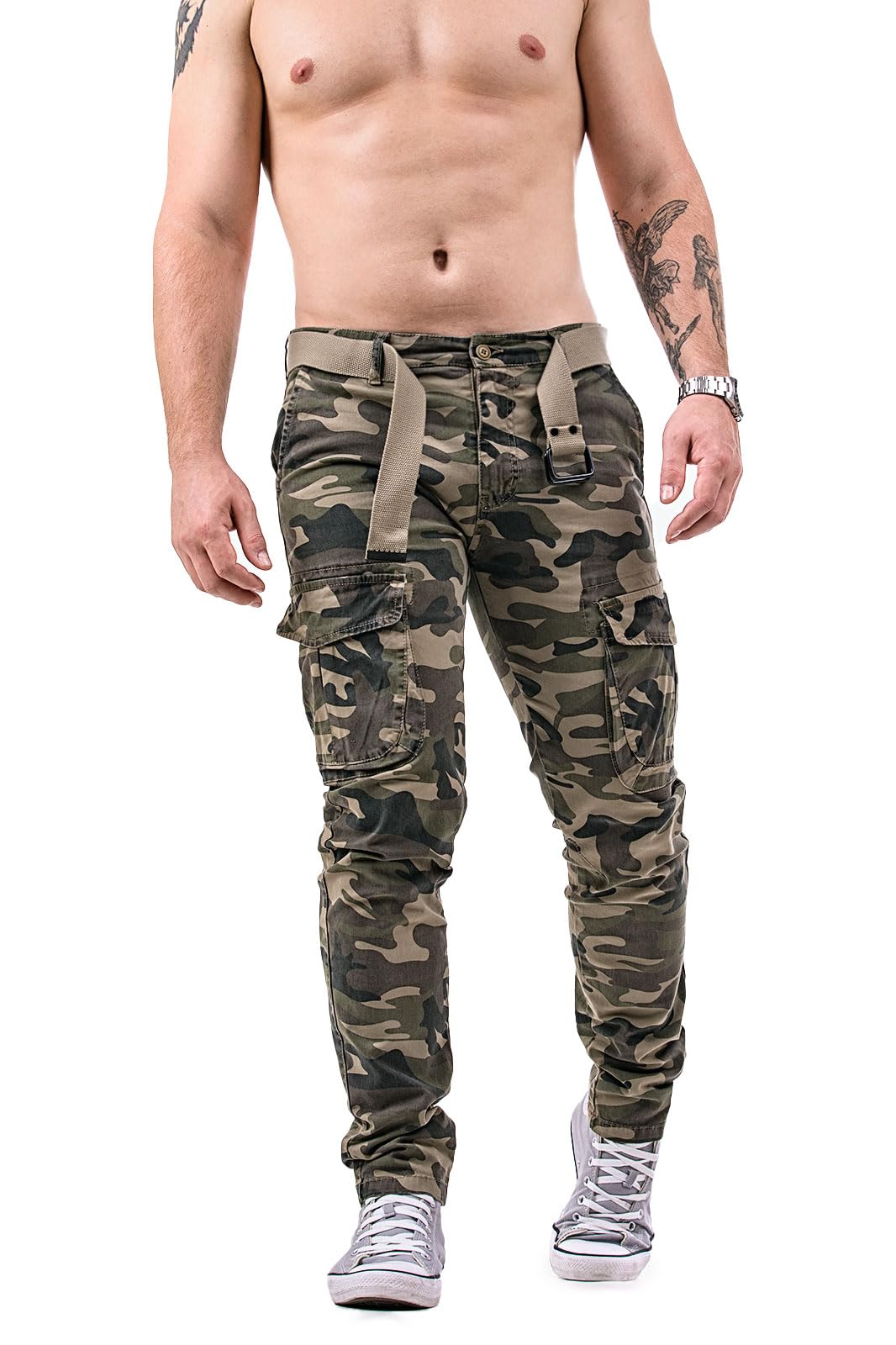 Instinct I Pantaloni Cargo Uomo Tattici Militari Mimetici con Tasche Laterali, per Caccia, Escursionismo E Addestramento S9