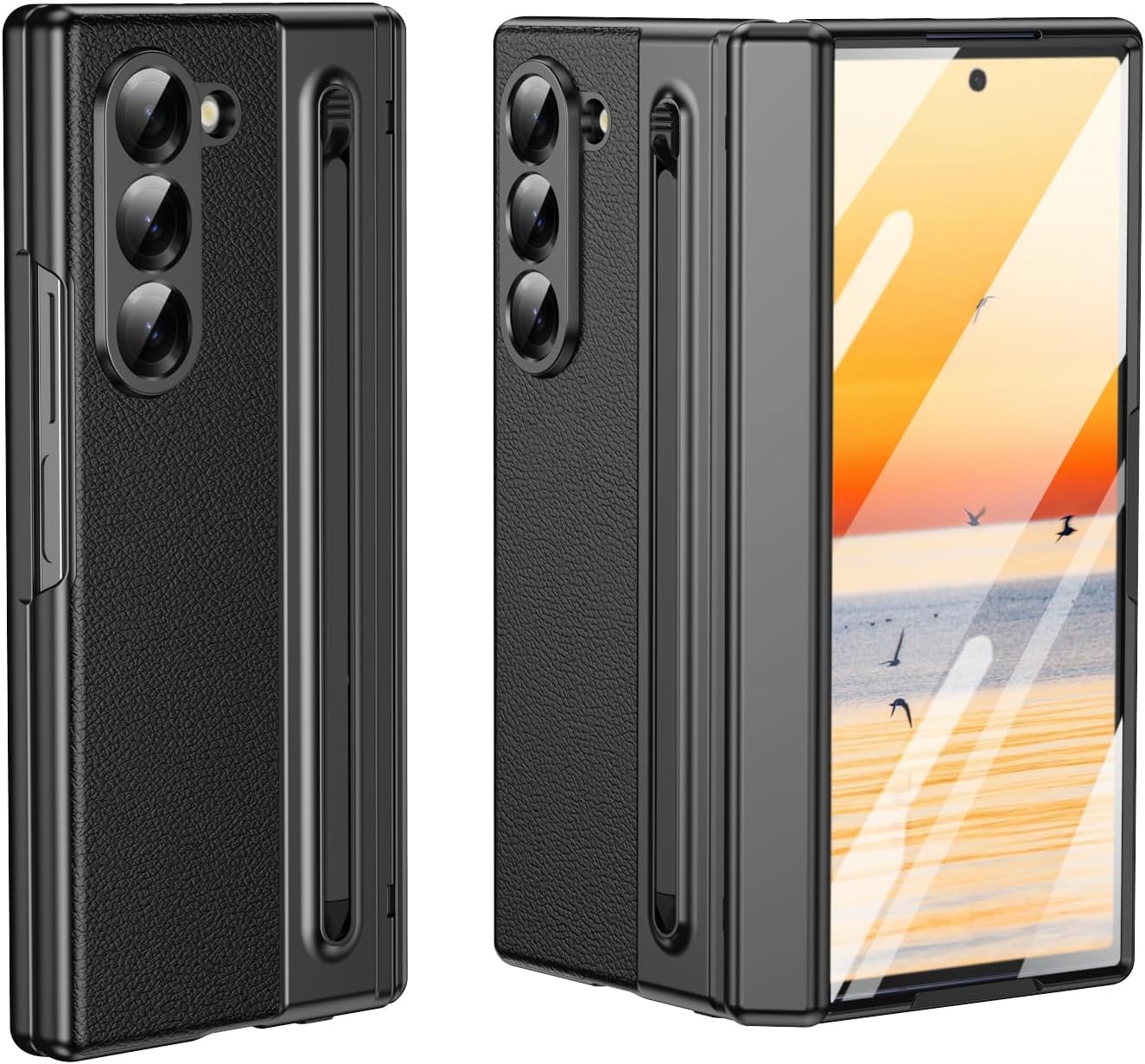 Hybird Shockproof Back Cover Case for Samsung Galaxy Z Fold 8 5G | Hing | S Pen Holder | Leather Hard Back Cover Case for Samsung Galaxy Z Fold8 5G (White, Samsung Galaxy Z Fold 8) — Amazon image 9