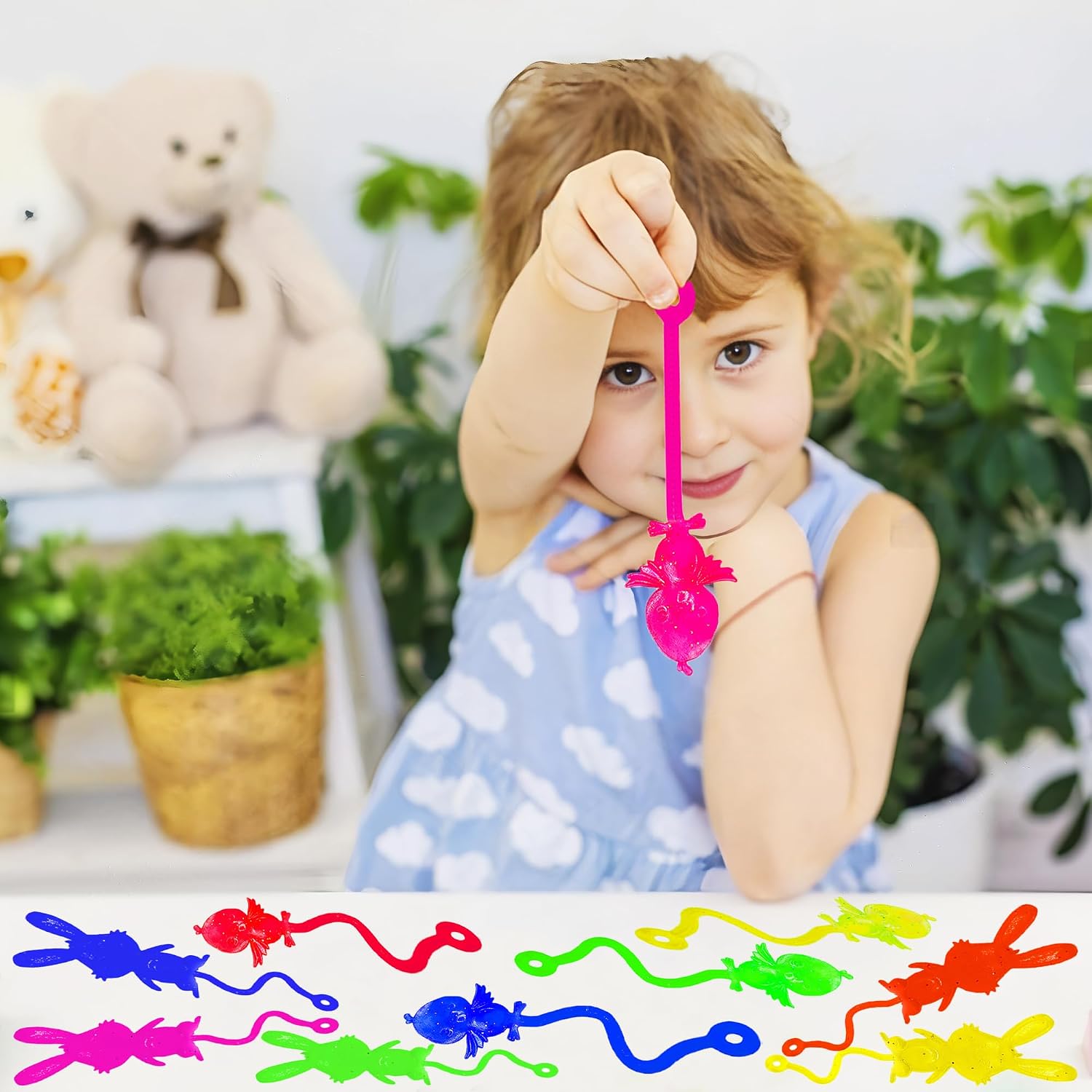 30pcs Sticky Hands,Sticky Hand,Sticky Hands Party Favors Rabbits And Chicks
