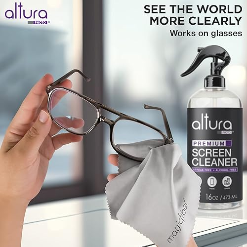 Miniatura 4 de Kit de limpiador de pantalla en aerosol y toallitas - Limpiador de pantalla de TV para Smart TV - Fórmula profesional de limpiador de monitor con