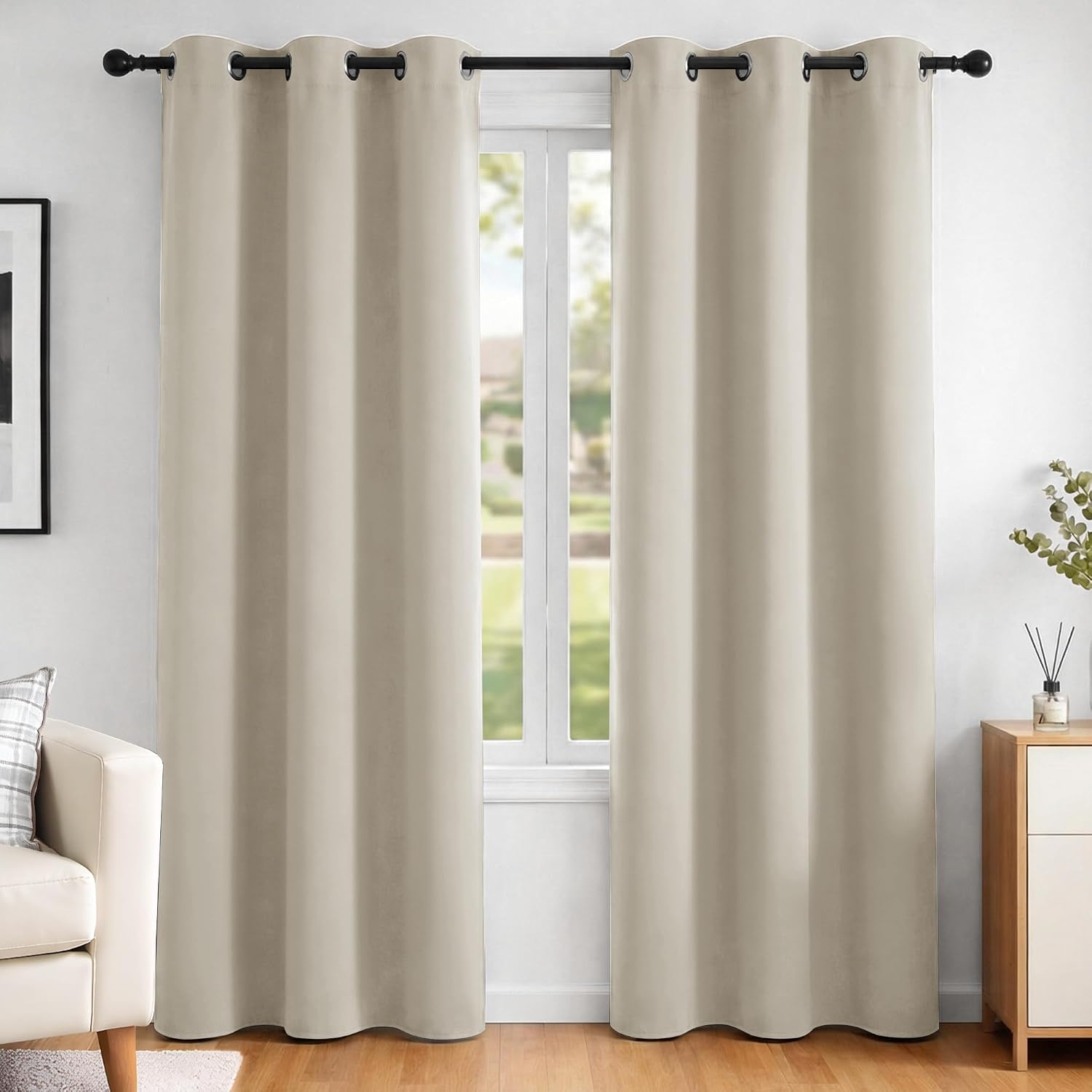 Deconovo Blackout Curtains for Bedroom and Living Room 84 Inches Long