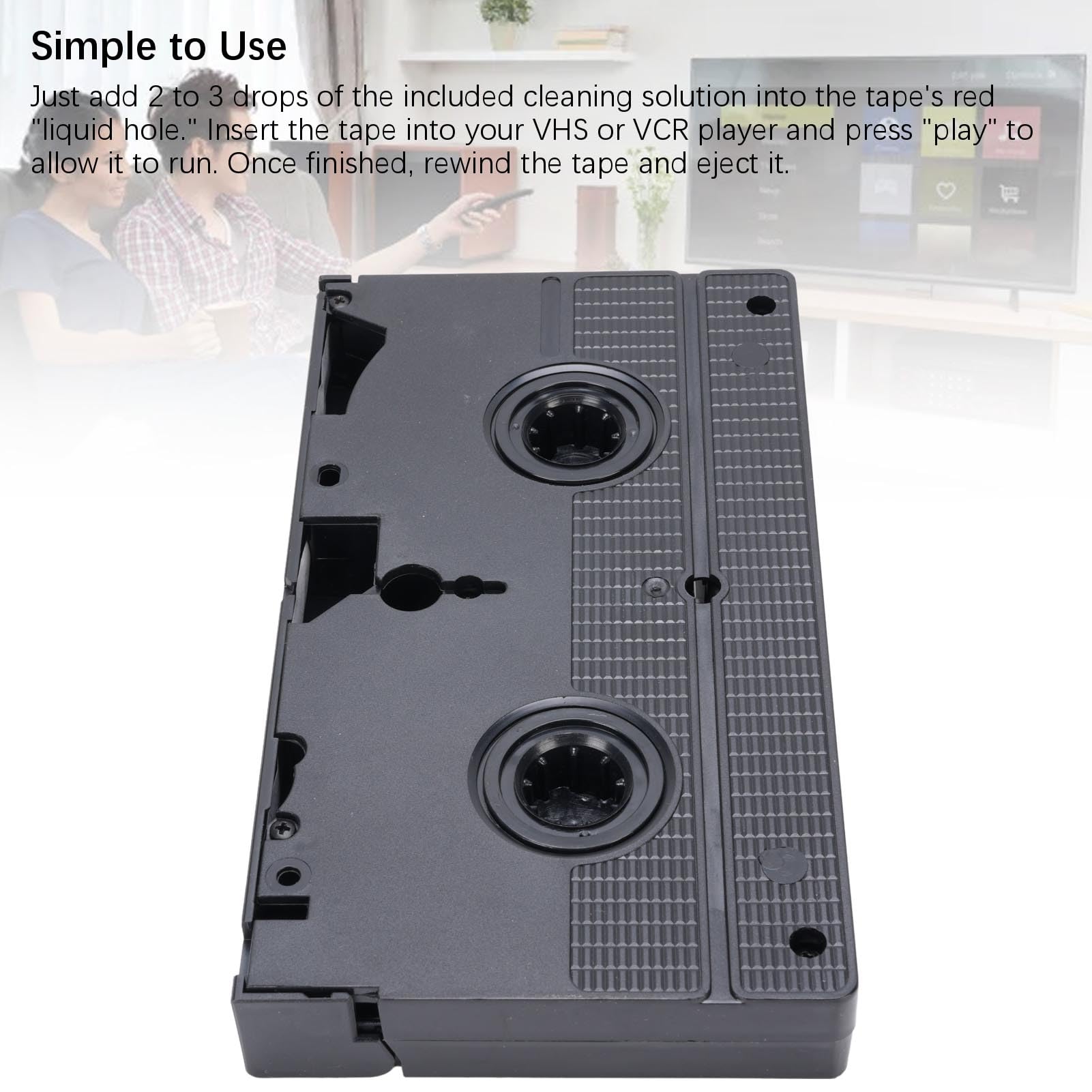 VHS VCR Wideo Cleaner Head Cleaner Mokry Typ Czyszczenia Taśm Wielokrotnego Użytku z Rozwiązaniem do Odtwarzania Odtwarzacza VHS Konserwacja i Usuwanie Pyłu